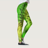 Leggings Lime Green & Yellow Psychedelst Starburst Tie Dye (Droite)