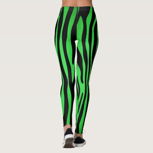 Leggings Lime Green Zebra (Dos)