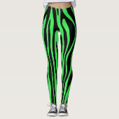 Leggings Lime Green Zebra (Devant)