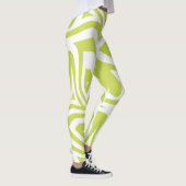 Leggings Lime Vert Zèbre Abstrait Imprimer Légendes pour fe (Droite)