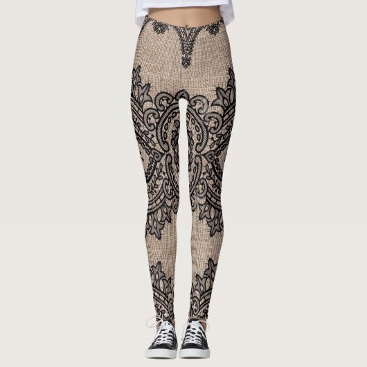 Leggings Lin et dentelle (Devant)