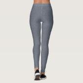 Leggings Lin gris bleu uni moderne (Dos)