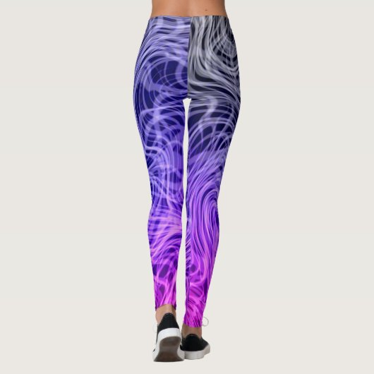 Leggings Linéaire déformé2 pourpre - Légendes (Dos)