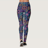 Leggings linéaires géométriques colorées (Dos)