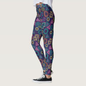Leggings linéaires géométriques colorées (Gauche)