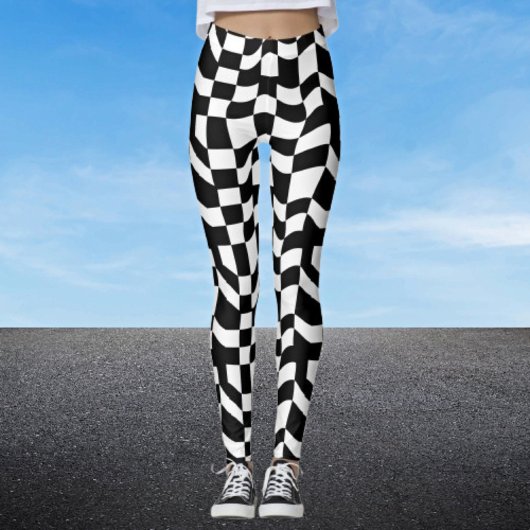 Leggings Lined Abstrait noir et blanc