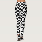 Leggings Lined Abstrait noir et blanc (Dos)