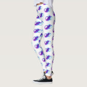 Leggings L'infini avec plume violette (Gauche)