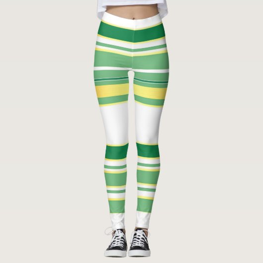 Leggings Linge Luxe Populaire Green Gold Texture Collection (Devant)