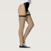 Leggings Lingerie noire (Français coupés) (Droite)