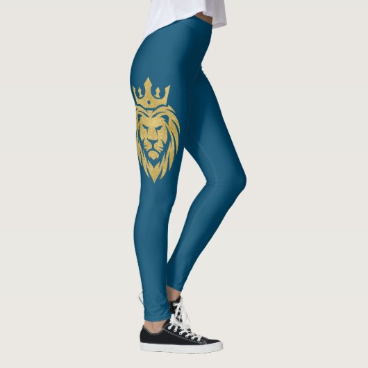 Leggings Lion Avec Couronne - Style Or 3 (Droite)