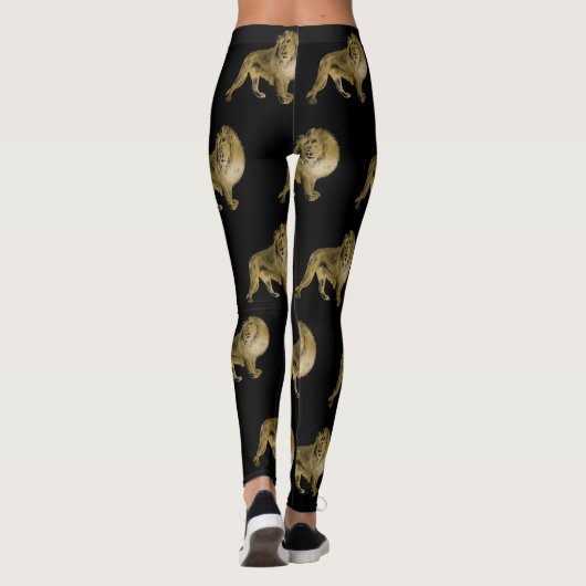 Leggings Lions noir et or (Dos)