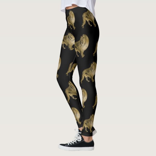 Leggings Lions noir et or (Gauche)
