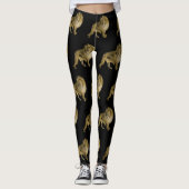 Leggings Lions noir et or (Devant)