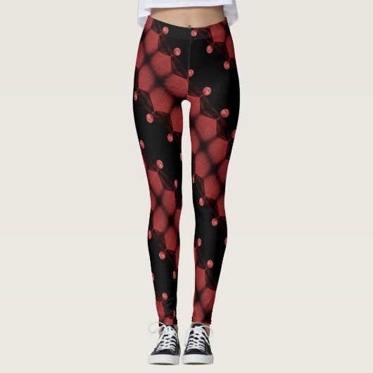 Leggings Lipstick Moon Love Hot Yoga Abstrait (Devant)