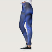 Leggings Liquid Swirl Holographic Neon Fitness 2026 Blue  (Gauche)