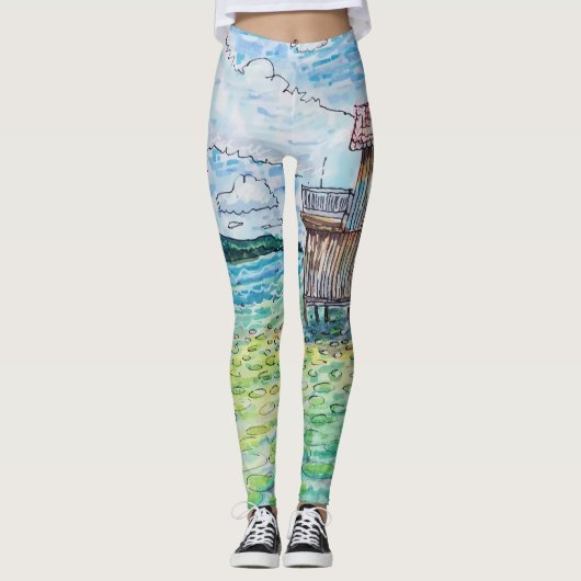 Leggings Lis dans le lac (Devant)