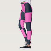 Leggings Lit blanc moderne noir et rose (Gauche)