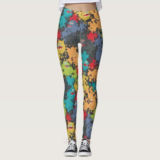 Leggings Little cute funny monsters (Devant)