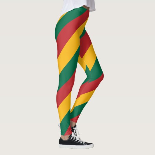 Leggings Lituanie Couleurs du drapeau national diagonales t (Droite)