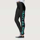 Leggings Live to Run ! Courez en direct ! Exécution Turquoi (Gauche)