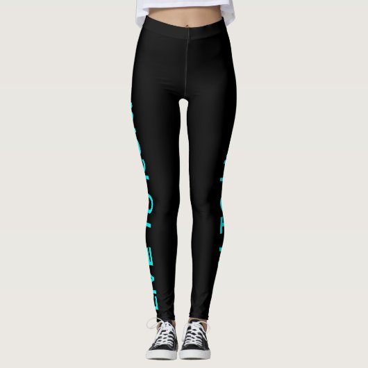 Leggings Live to Run ! Courez en direct ! Exécution Turquoi (Devant)
