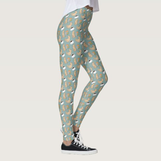 Leggings Livres de chats et café (Droite)