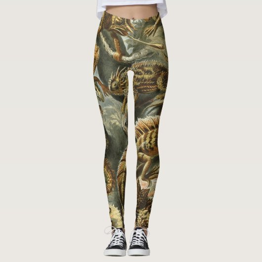 Leggings Lizards par Ernst Haeckel Vintage Lacertilia Anima (Devant)