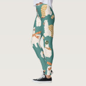 Leggings Llama Alpaca Sweater Motif sans couture. (Gauche)