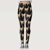 Leggings Llama Champagne Gold parties scintillant Étincelle (Devant)