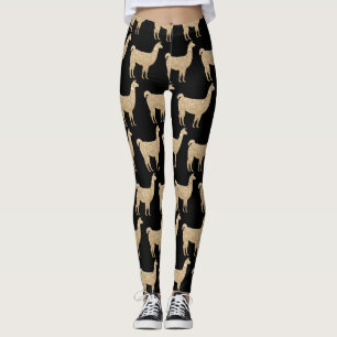 Leggings Llama Champagne Gold parties scintillant Étincelle