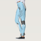 Leggings Llama et cactus, motif mignon. (Gauche)