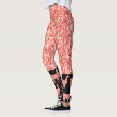 Leggings Llama rose corail parties scintillant Épercés moti (Gauche)