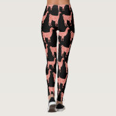 Leggings Llama rose corail parties scintillant Épercés moti (Dos)
