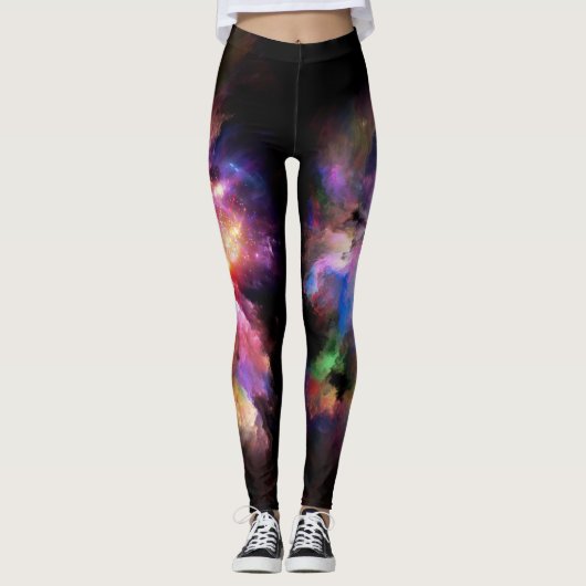 Leggings L'oeuvre Cloud de SlipperyJoe abstraite surre vibr (Devant)