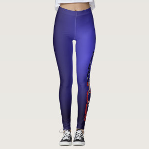 Leggings Logo affligé de Pickleball de drapeau américain