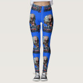 Leggings Logo de crâne à l'esprit technologique, (Devant)
