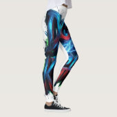 Leggings Logo graffiti 3D Cyber Chevalier Canard (Droite)