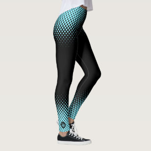 Leggings Logo personnalisé moderne demi-teinte bleu électri