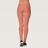 Leggings Logo personnalisé trois bandes noires Orange (Dos)
