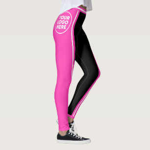 Leggings Logo photo en noir pom-pom girl à rayures