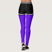 Leggings Logo Roller Derby Violet Équipe Nom Uniforme (Dos)