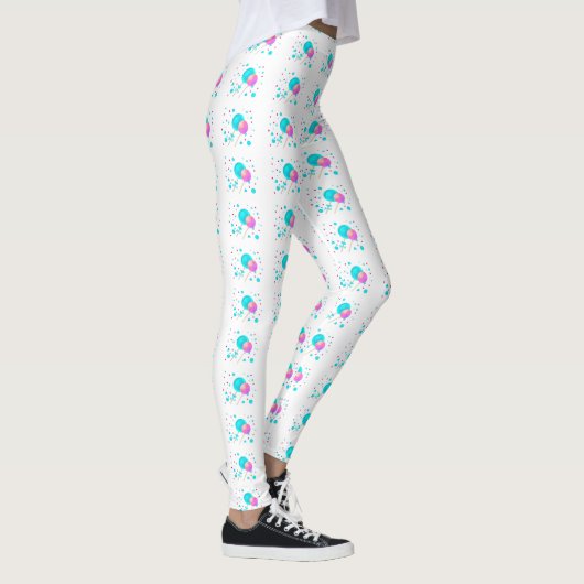 Leggings Lollipopes bleu et rose (Droite)