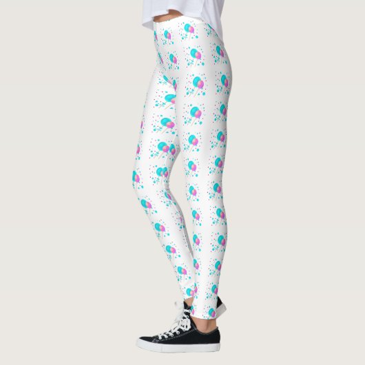 Leggings Lollipopes bleu et rose (Gauche)