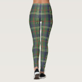 Leggings London Plaid Checked Navy bleu et vert (Dos)
