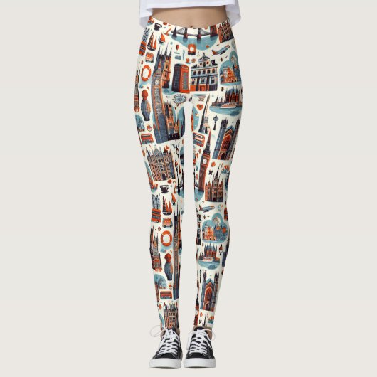Leggings Londres Skyline Chic (Devant)