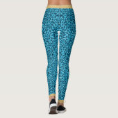 Leggings Long Haired Blue Leopard peau Imprimer Parties sci (Dos)