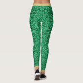 Leggings Long Haired Green Leopard Peau Imprimer Parties sc (Dos)