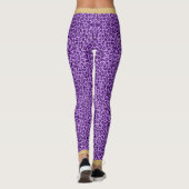 Leggings Long Haired Purple Peau léopard Imprimer Parties s (Dos)