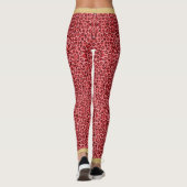 Leggings Long Haired Red Leopard Peau imprimer Parties scin (Dos)